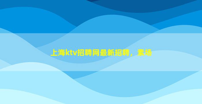 上海ktv招聘网最新招聘，素场